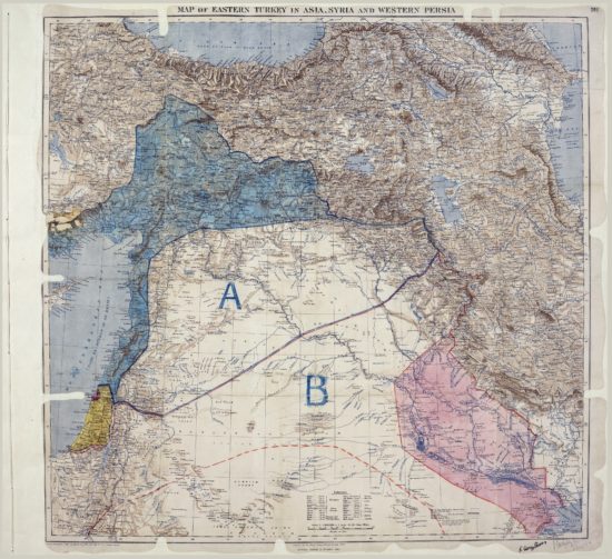 MPK1-426_Sykes_Picot_Agreement_Map_signed_8_May_1916